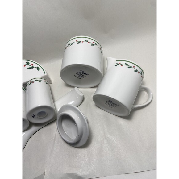 Trisha Holiday Hostess Set Spoon Rest Super Creamer Salt &Pepper Shakers - Picture 9 of 14
